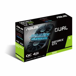 Asus Dual GTX1650-O4G | GeForce GTX 1650 | 4GB GDDR5 | OC Edition | PCI Express Gen 3 | HDMI | DVI-D | DisplayPort | Graphic Card