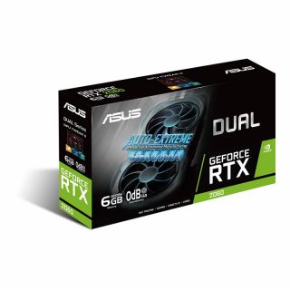 Asus Dual RTX2060-6G-EVO | GeForce RTX 2060 | 6GB GDDR6 | PCI Express Gen 3 | HDMI | DVI-D | DisplayPort | Graphic Card